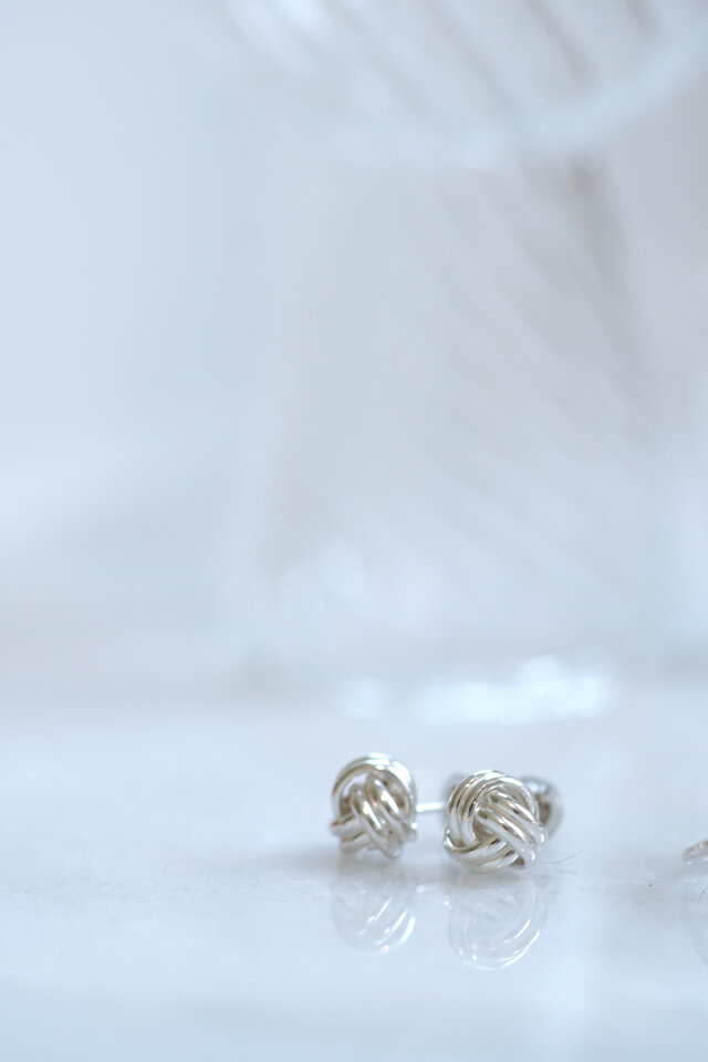 SILVER925 ノットスタッドピアス ペア | iichi 日々の暮らしを