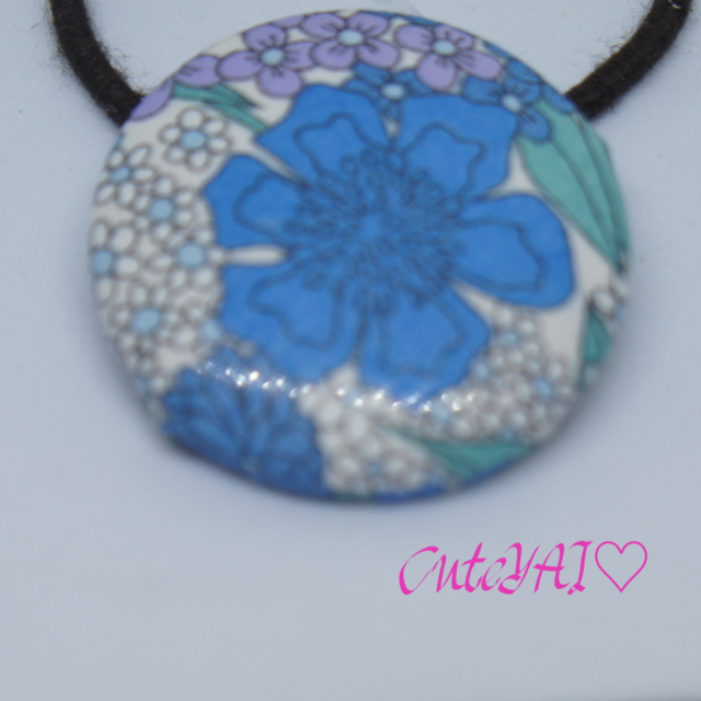 38-146くるみボタンヘアゴム 花柄 薔薇 38-146くるみボタンヘアゴム 花柄 薔薇