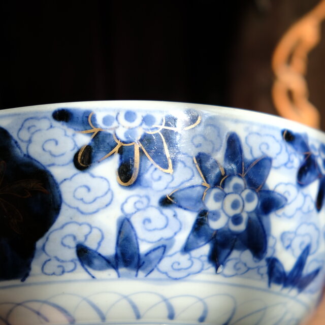 サマー特価¥5200→¥3300】草花と蝶々◇鮮やかな色合い。伊万里