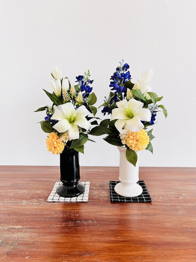 【 お仏花ブーケ 】シャンデリアリリー　ブルー