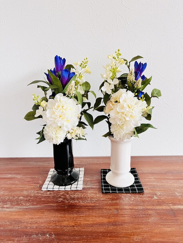 【 お仏花ブーケ 】ダリア　ホワイト