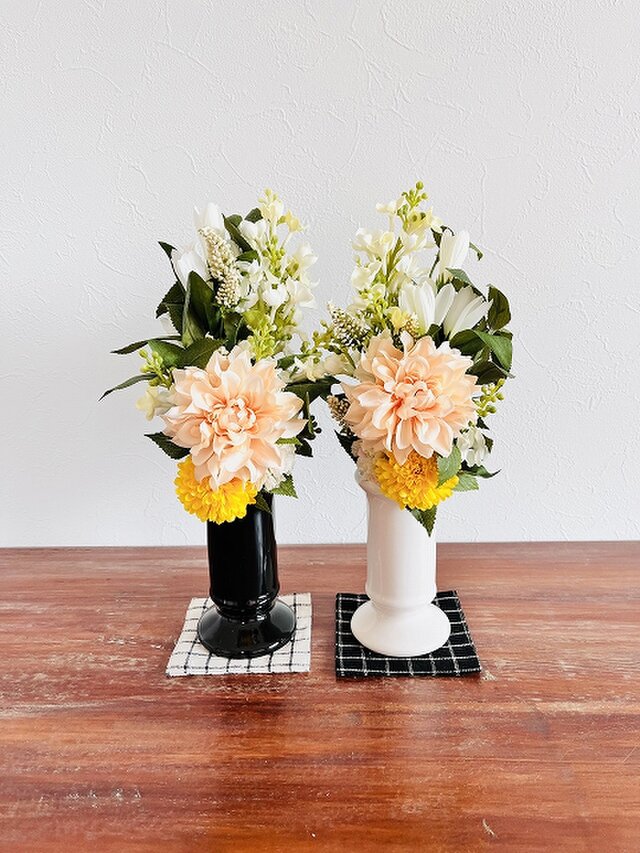 【 お仏花ブーケ 】ダリア　イエロー