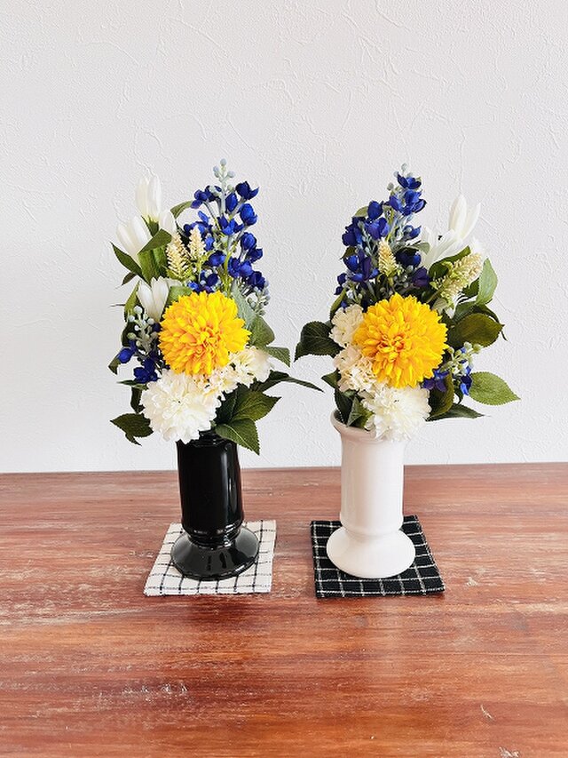 お仏花ブーケ 】ピンポンマム イエロー | iichi 日々の暮らしを