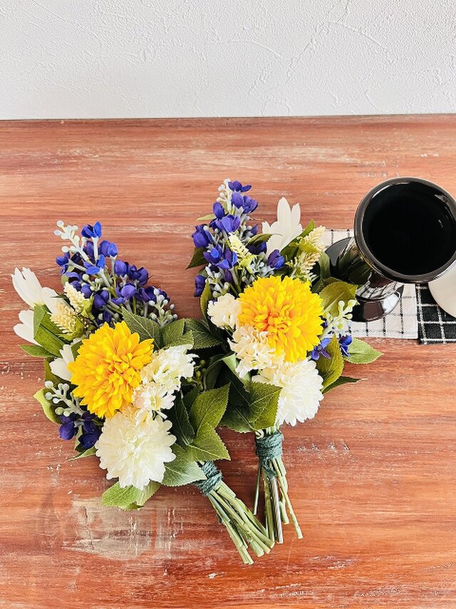 お仏花ブーケ 】ピンポンマム イエロー | iichi 日々の暮らしを