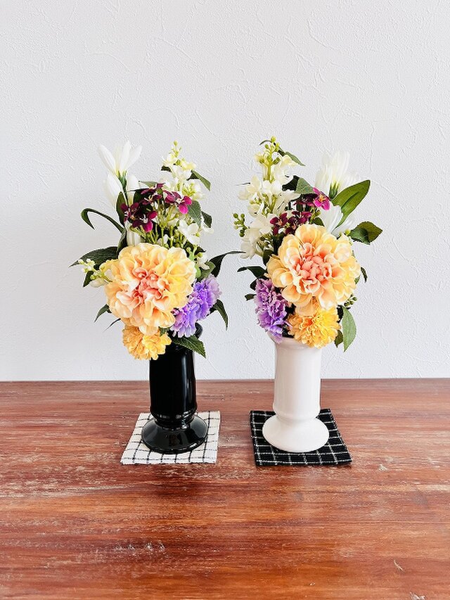 【 お仏花ブーケ 】ダリア　イエロー