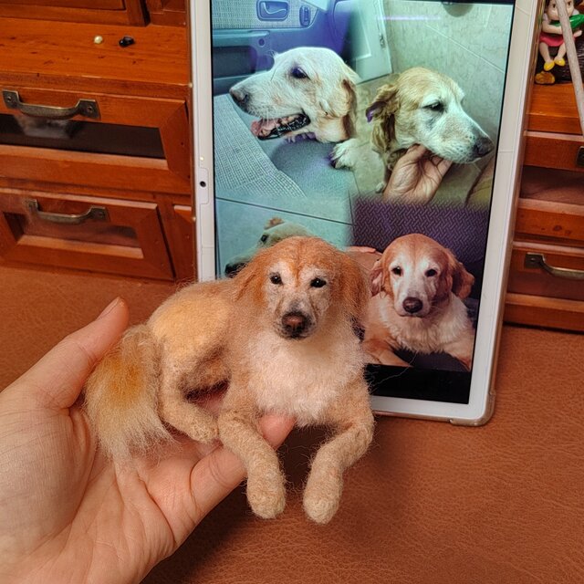 [オーダーメイド] 羊毛フェルト 犬 、ペット ぬいぐるみ、うちの子 人形、犬 似顔絵、愛犬 誕生日 プレゼント、犬好き 贈り物