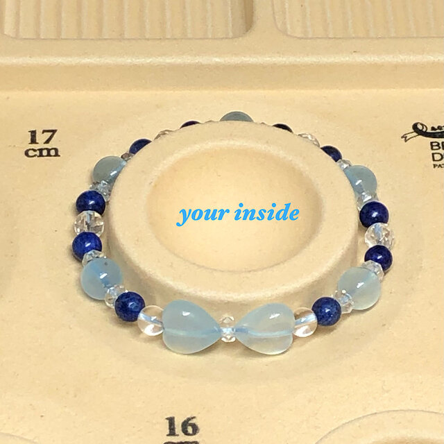 ラピスラズリ薔薇とアクアマリンブレスレット c7d25381d875479fd9142f1341cd30