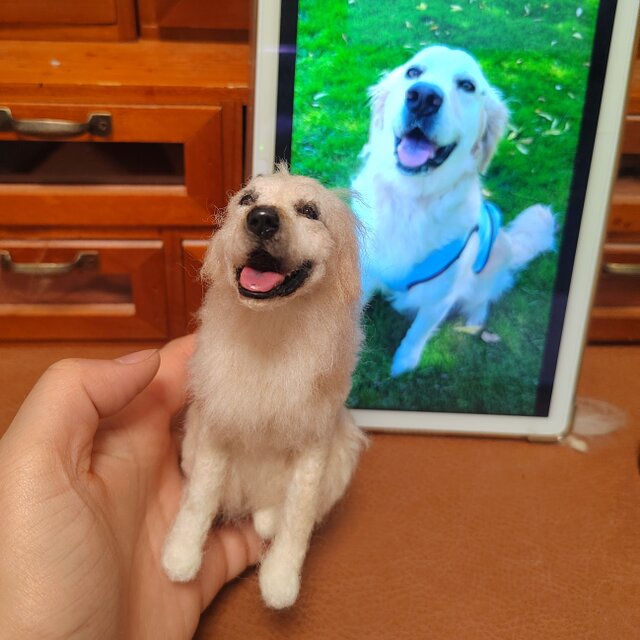 [オーダーメイド] 羊毛フェルト 犬 、ペット ぬいぐるみ、うちの子 人形、犬 似顔絵、愛犬 誕生日 プレゼント、犬好き 贈り物