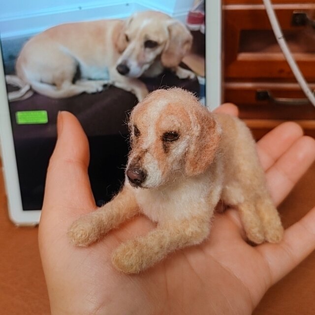 [オーダーメイド] 羊毛フェルト 犬 、ペット ぬいぐるみ、うちの子 人形、犬 似顔絵、愛犬 誕生日 プレゼント、犬好き 贈り物