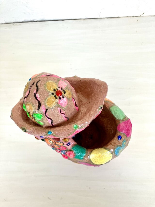 サボテン形 プランターオブジェ手作り キラキラ ピンク セメント