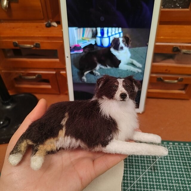 [オーダーメイド] 羊毛フェルト 犬 、ペット ぬいぐるみ、うちの子 人形、犬 似顔絵、愛犬 誕生日 プレゼント、犬好き 贈り物