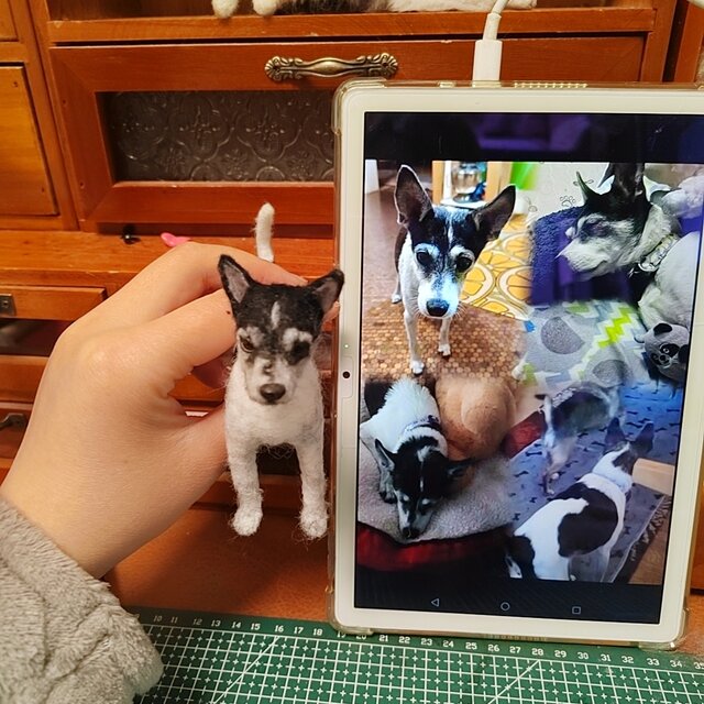 [オーダーメイド] 羊毛フェルト 犬 、ペット ぬいぐるみ、うちの子 人形、犬 似顔絵、愛犬 誕生日 プレゼント、犬好き 贈り物