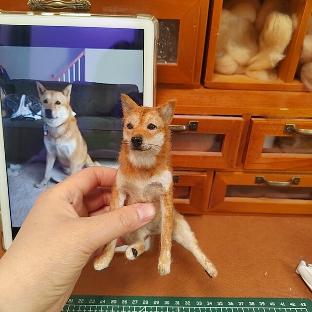 [オーダーメイド] 羊毛フェルト 犬 、ペット ぬいぐるみ、うちの子 人形、犬 似顔絵、愛犬 誕生日 プレゼント、犬好き 贈り物