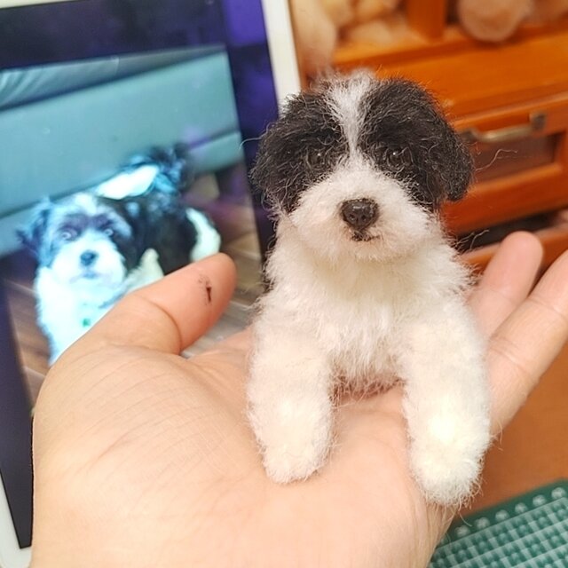 [オーダーメイド] 羊毛フェルト 犬 、ペット ぬいぐるみ、うちの子 人形、犬 似顔絵、愛犬 誕生日 プレゼント、犬好き 贈り物