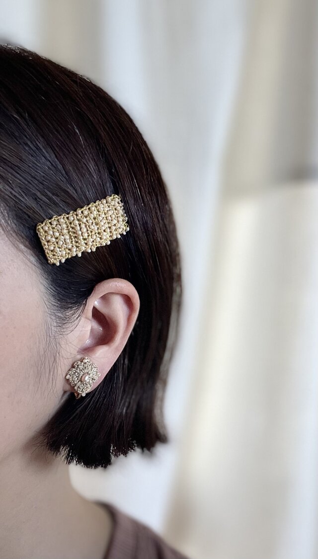 未使用　イマナパリimmanaparis イヤリング リボンイヤリング （ピアス・イヤリング）｜INGEBORG