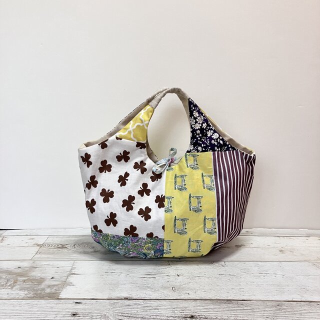 小さなふっくらバッグ　イエロー系