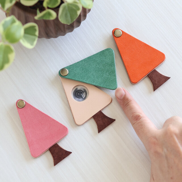 ドアスコープカバー(ツリー/木) LF-040 玄関ドア のぞき防止 覗き見対策 本革カバー 革 レザー 本革