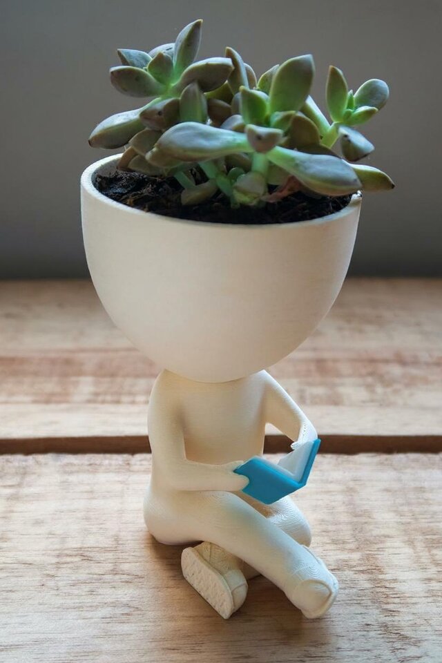 ロバート・プラント風ポット（読書好き)