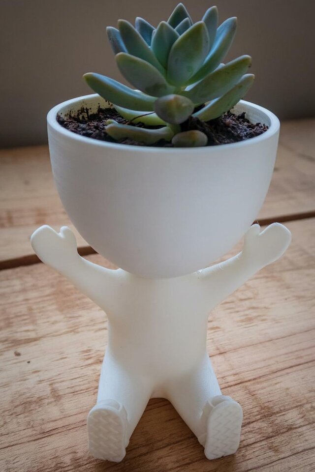 両手を広げて祝うロバートプラントポット