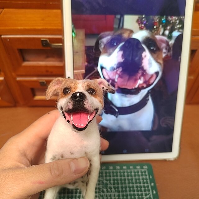 [オーダーメイド] 羊毛フェルト 犬 、ペット ぬいぐるみ、うちの子 人形、犬 似顔絵、愛犬 誕生日 プレゼント、犬好き 贈り物