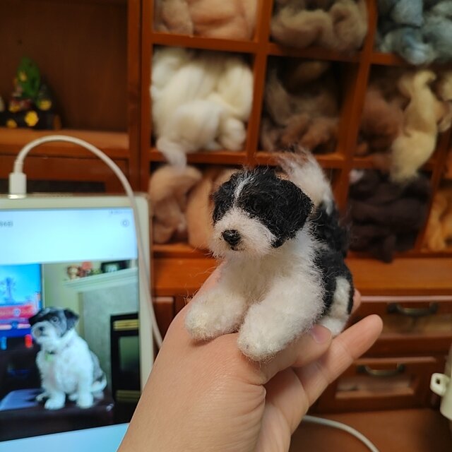 [オーダーメイド] 羊毛フェルト 犬 、ペット ぬいぐるみ、うちの子 人形、犬 似顔絵、愛犬 誕生日 プレゼント、犬好き 贈り物