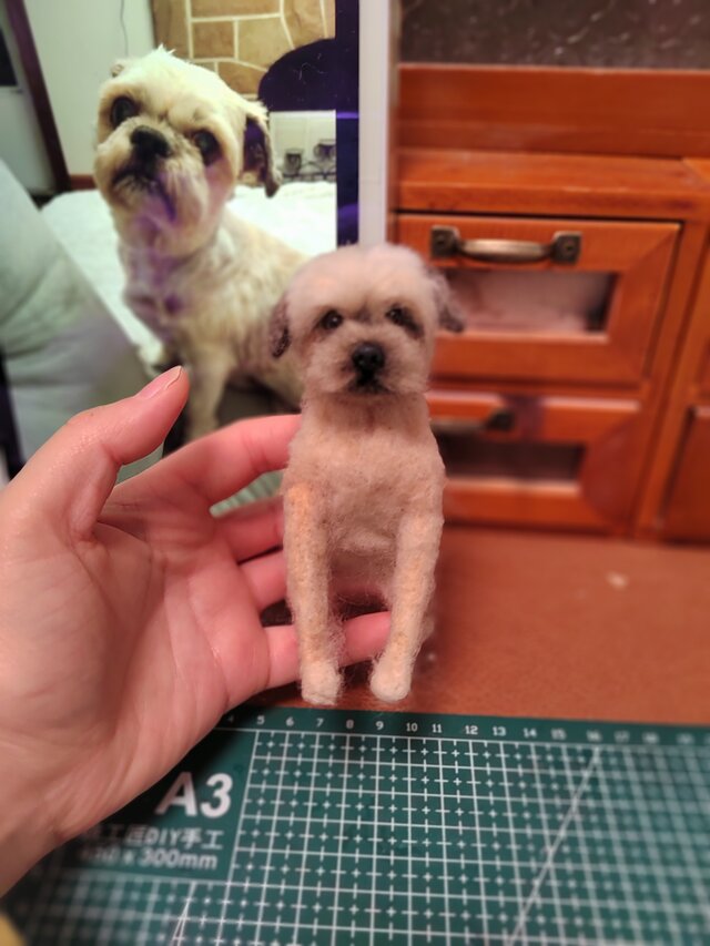 [オーダーメイド] 羊毛フェルト 犬 、ペット ぬいぐるみ、うちの子 人形、犬 似顔絵、愛犬 誕生日 プレゼント、犬好き 贈り物