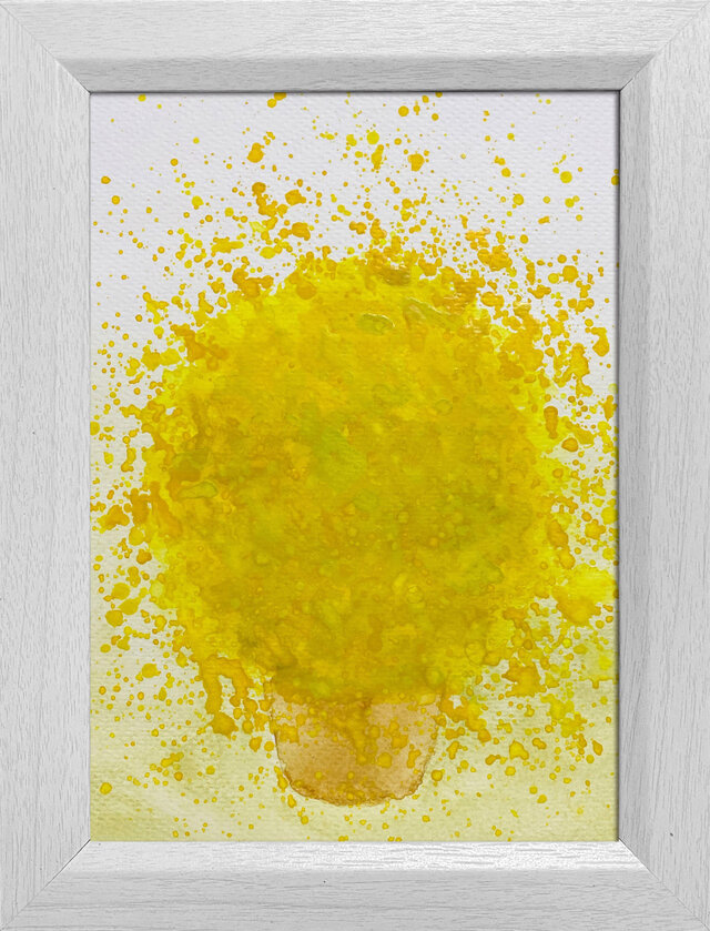 水彩画　黄色い花