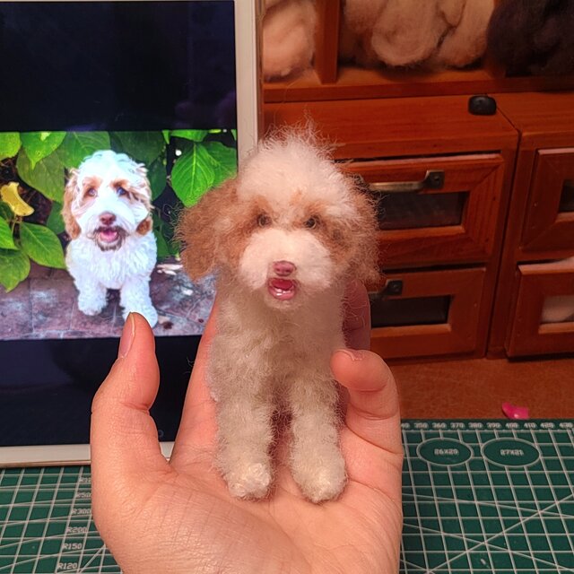 [オーダーメイド] 羊毛フェルト 犬 、ペット ぬいぐるみ、うちの子 人形、犬 似顔絵、愛犬 誕生日 プレゼント、犬好き 贈り物