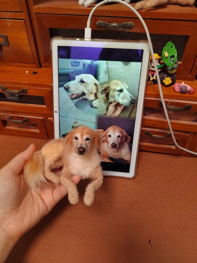 愛犬を形に残す 羊毛フェルト｜写真から作る うちの子人形 | iichi