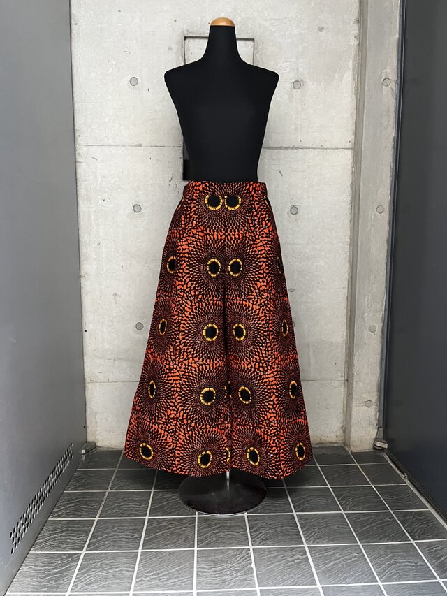 アフリカンワックスプリント　ワイドパンツ