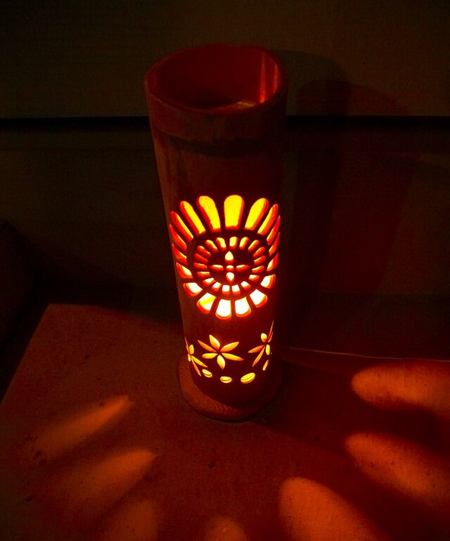 ◆竹灯り・竹あかり・竹灯籠　 ～～ 癒しの灯り ★竹傘★～～