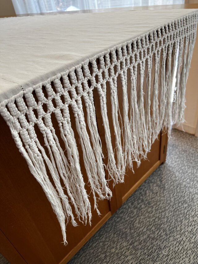 麻手織り大テーブルランナー | iichi 日々の暮らしを心地よくする