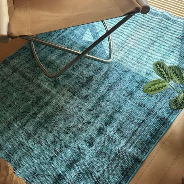 51×213 抹茶グリーン　ワンカラー　トルコヴィンテージラグ 51×213 抹茶グリーン ワンカラー トルコヴィンテージラグ 51×213