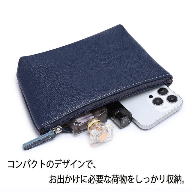 レザー ポシェット 牛革 軽量 斜め掛け 肩掛け コンパクト シンプル