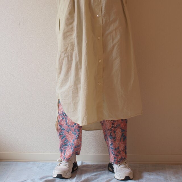 COTTON  ブロックプリント  インド綿  インナーパンツ　*ピンク*　size FREE