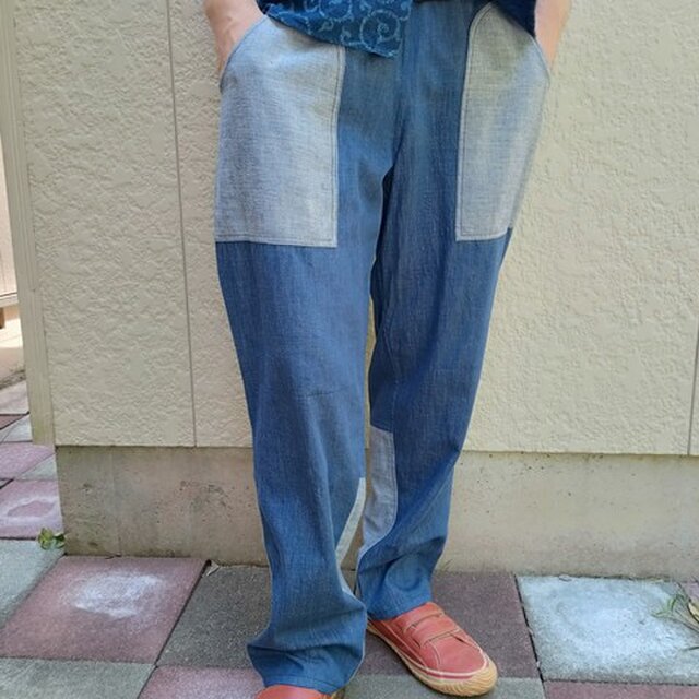 岡山県産デニムロングパンツ（ポケット等裏使い）