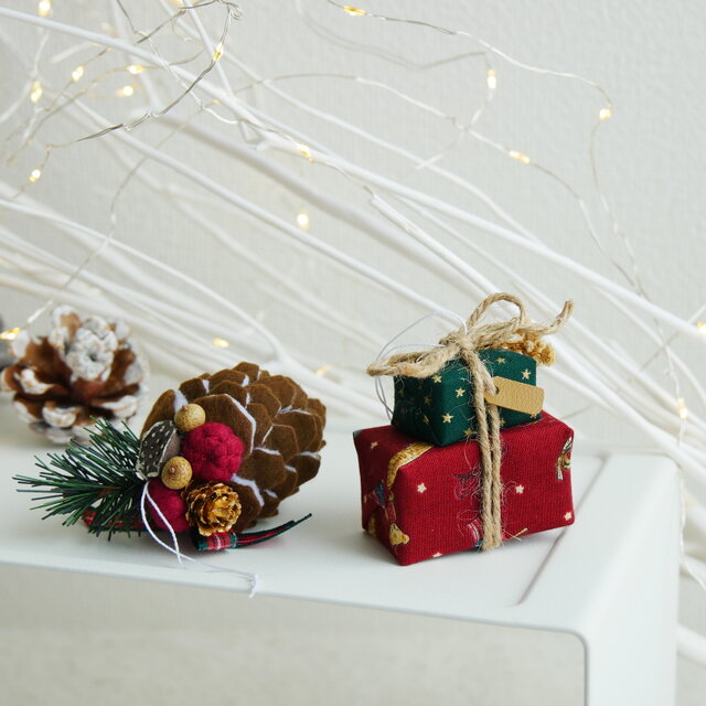 ハンドメイド　クリスマス飾り（お庭いっぱいChristmas❄） オーナメントセット 31set JOY ジョイ クリスマスツリー 飾り付け