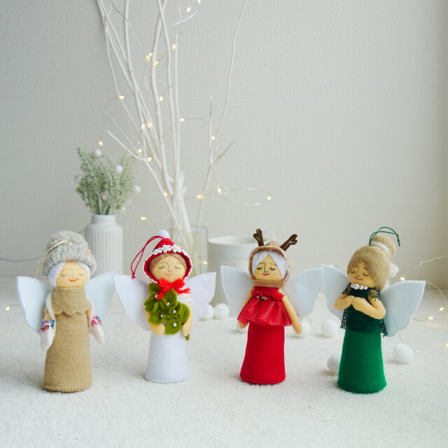 Christmas 】オーナメント 天使 4点セット | iichi 日々の暮らしを