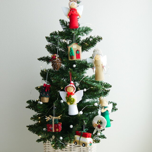  ホリディオーナメント　クリスマス　4点セット　天使　エンジェル 最終価格 ホリデイオーナメント クリスマス 4点 エンジェル