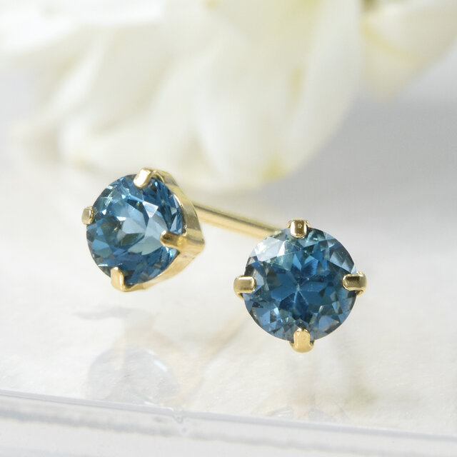 K18 ロンドンブルートパーズ ピアス CK060CIBSN