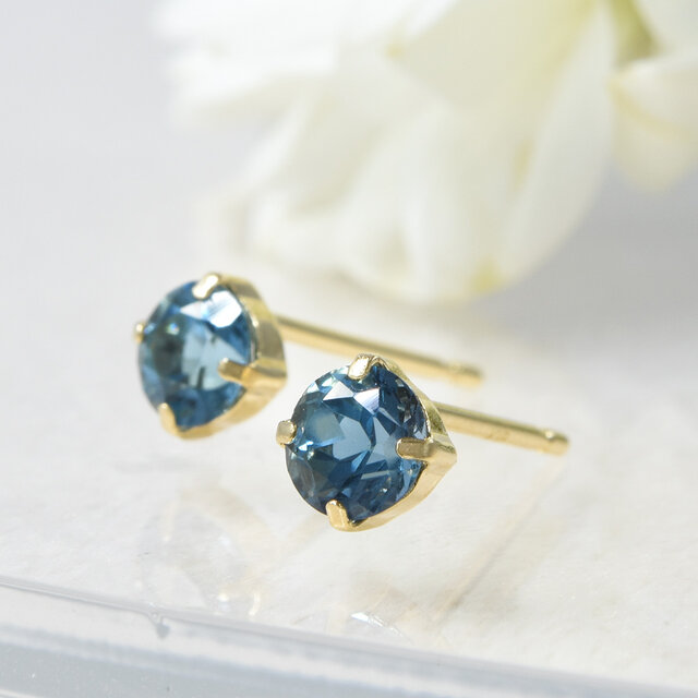 K18 ロンドンブルートパーズ ピアス CK060CIBSN | iichi 日々の暮らし