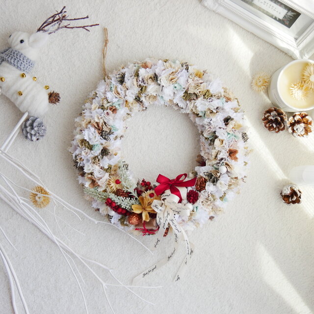 Christmas】White クリスマスリース | iichi 日々の暮らしを心地よく