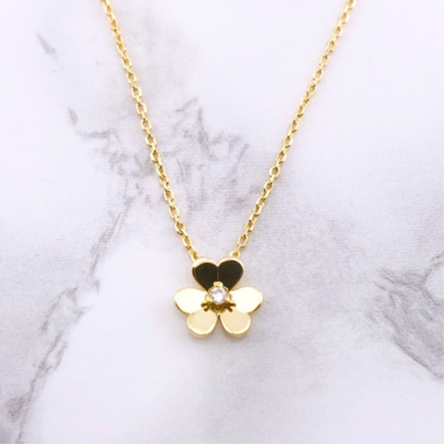 幸せのクローバー【高品質!送料無料！当日配送!】ゴールド ミニ