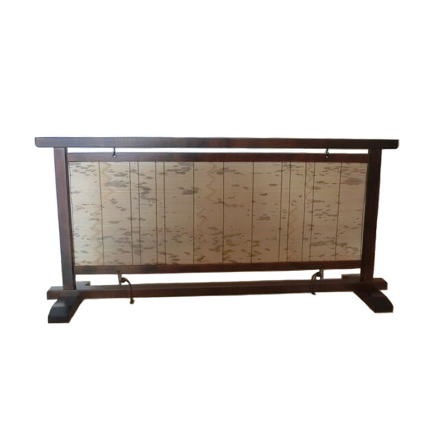 無垢の木x銘竹紋竹の衝立 銘竹紋竹 竹衝立 結界 パーテーション 間仕切り 幅106.5cm高さ50cm