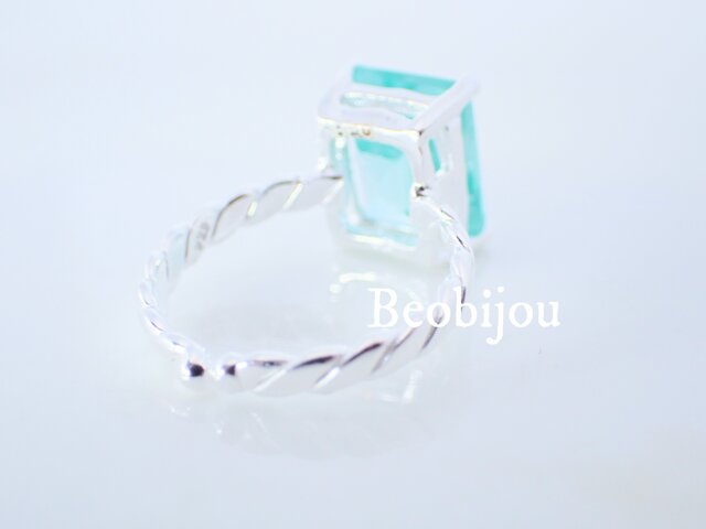 エメラルド』☆の天然石リングsilver925プラチナカラー | iichi
