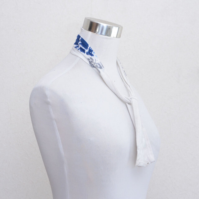 昭和レトロ 手拭い 木綿 紐 スカーフ・ネックレス風 アクセサリー 古布 ジャパンヴィンテージ 1
