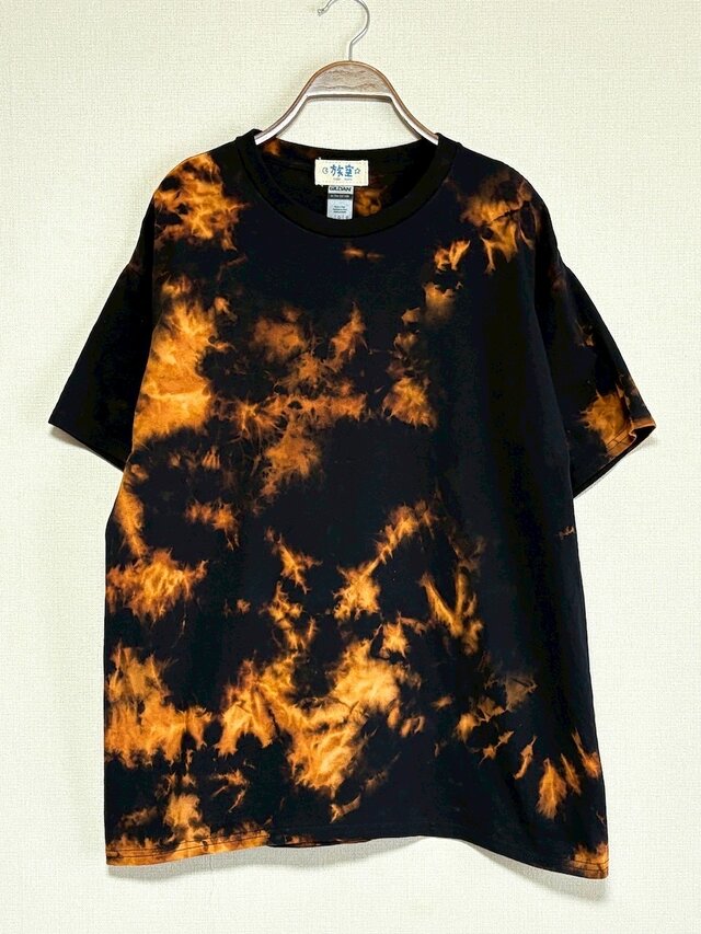 todayful Tie-dye T-Shirts タイダイT BLK タイダイ Tシャツ Lサイズ ブラック ブリーチダイ Hippies Dye HD24-81