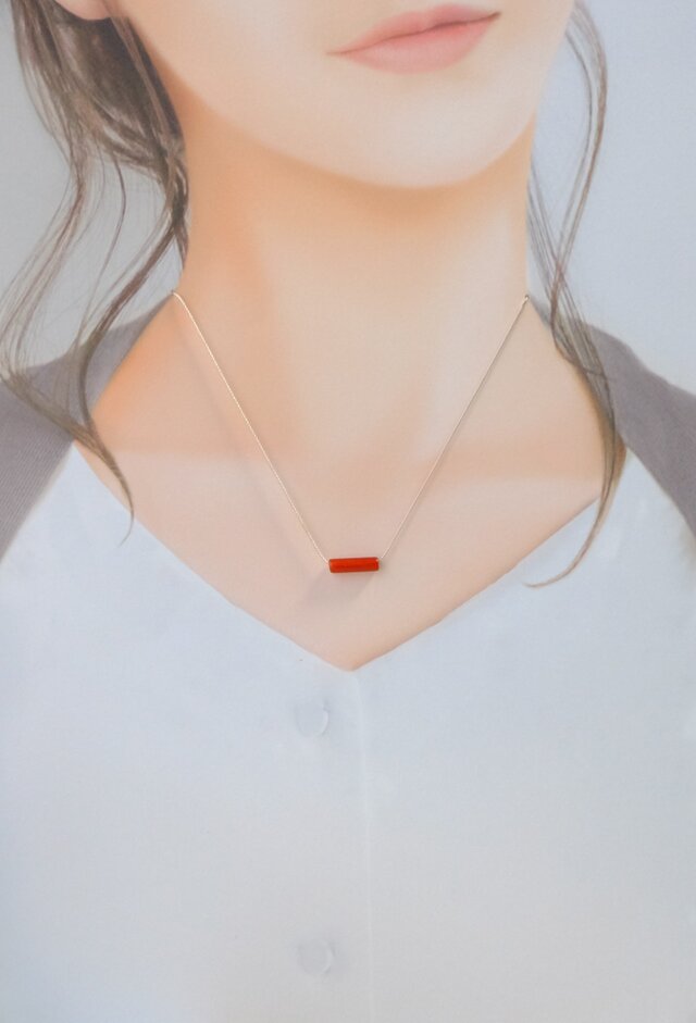 24 【行動力を高める】レッドアゲート チューブ 赤メノウ 14kgf 肌に 24 【行動力を高める】レッドアゲート チューブ 赤メノウ 14kgf 肌に