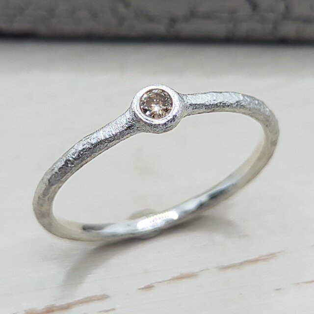 champagne dia(蛍光)＊925 ring