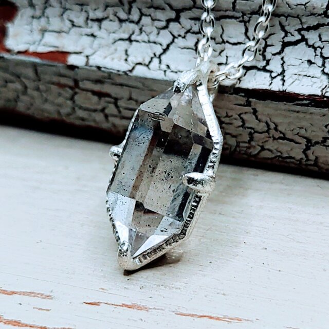 鉱物の表情＊herkimer 925 pendant